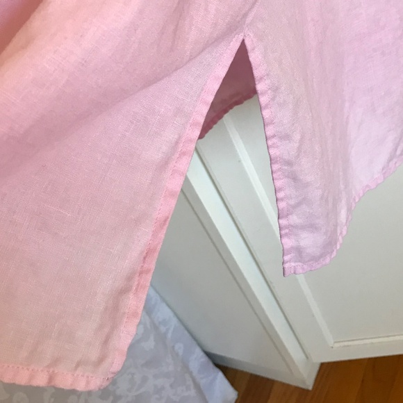 RALPH LAUREN Linen Tunic Long Sleeve Pink Women’s Plus Size 3X - Picture 5 of 12